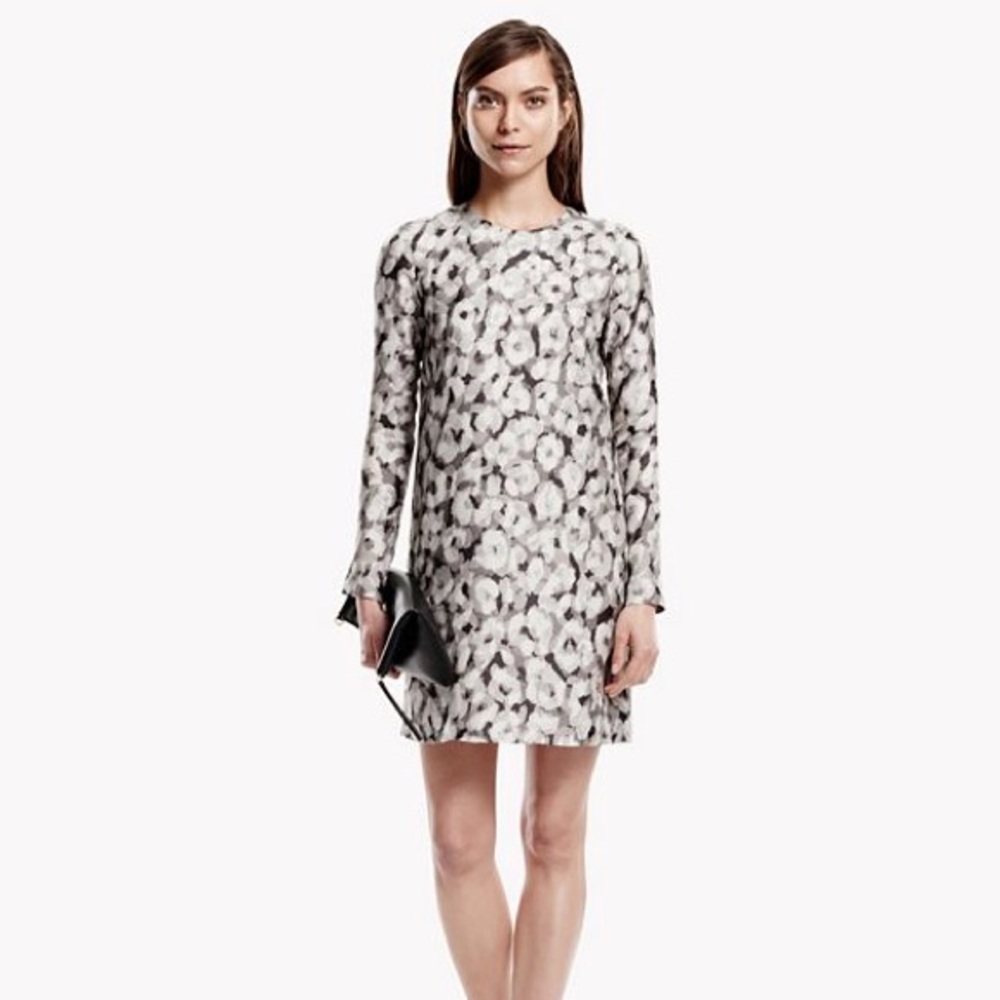 Theory Cepeda Reflect Print 100% Silk Shift Dress